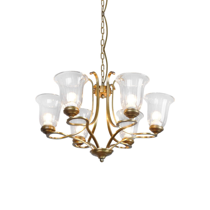 Ethos Prime Élégance Laiton Métal Verre Lustre