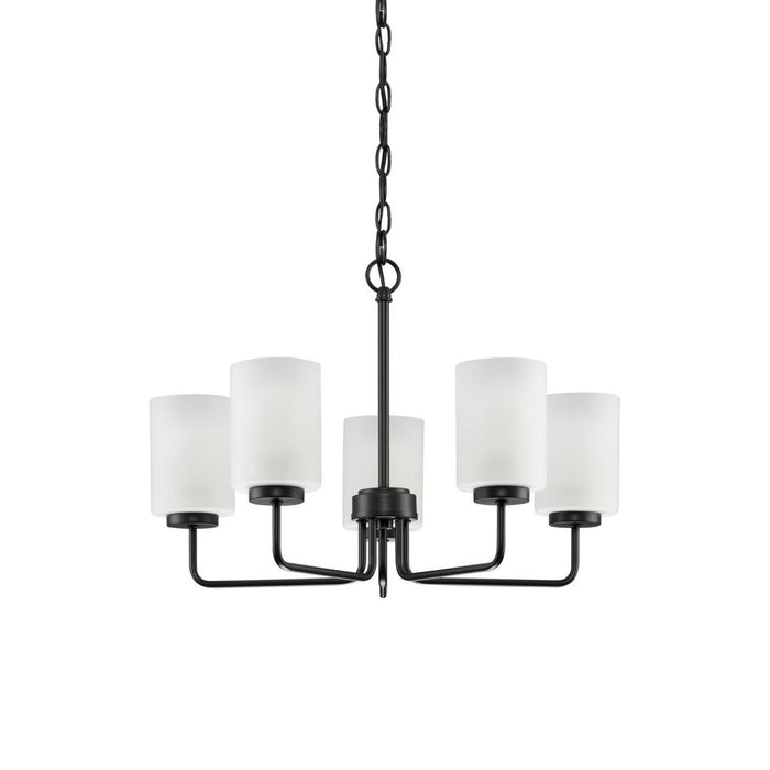 Neva Lustre Métal Noir Verre Minimaliste Moderne