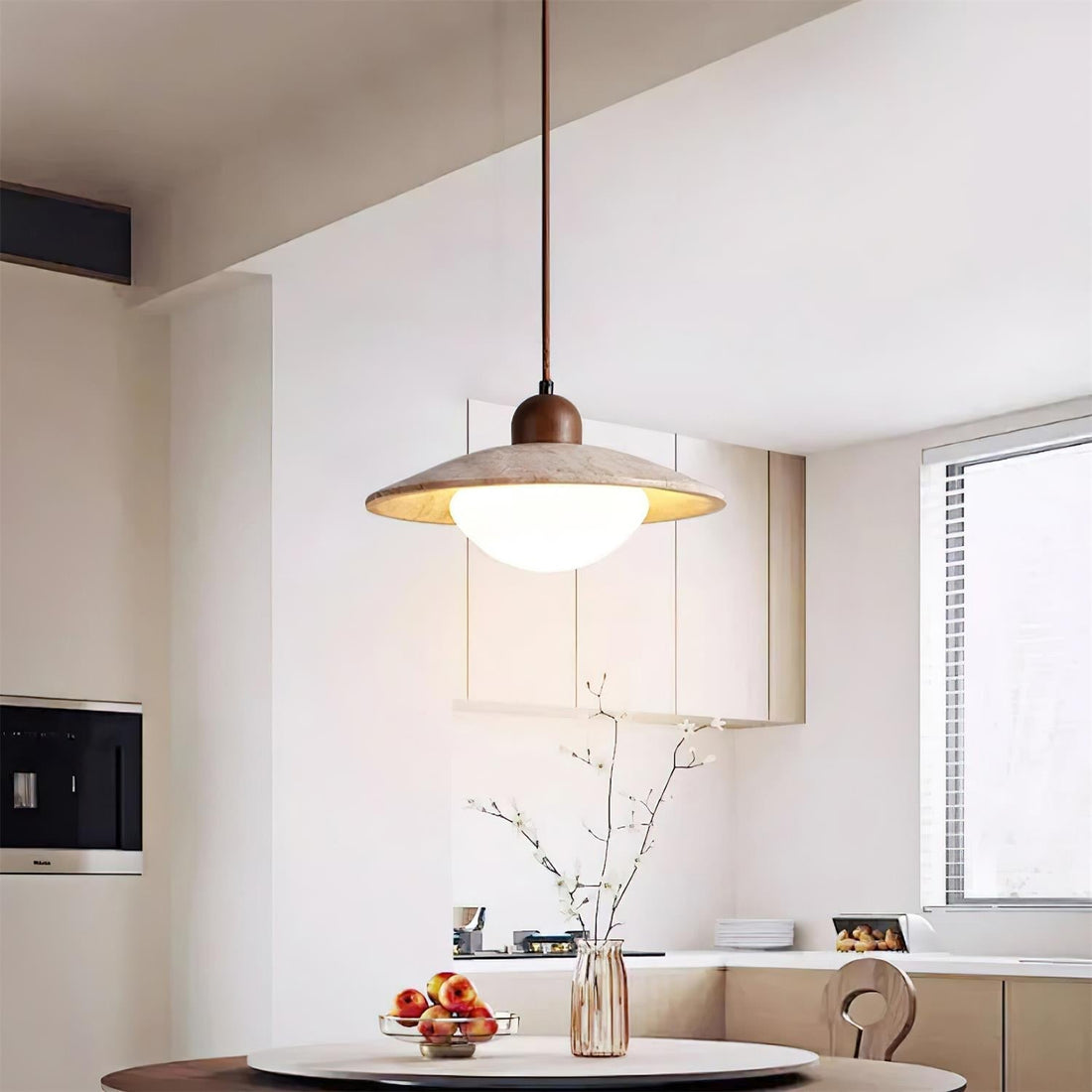 Ritta Suspension Minimaliste en Travertin