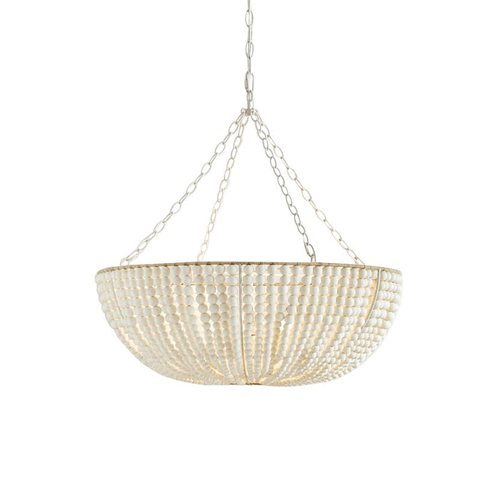 Lustre en Bois Perlé Luxe Postmoderne