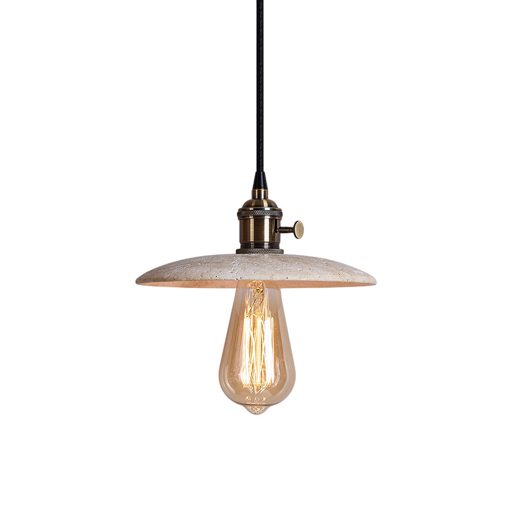 Metis Suspension Métal Travertin Beige Minimaliste Moderne