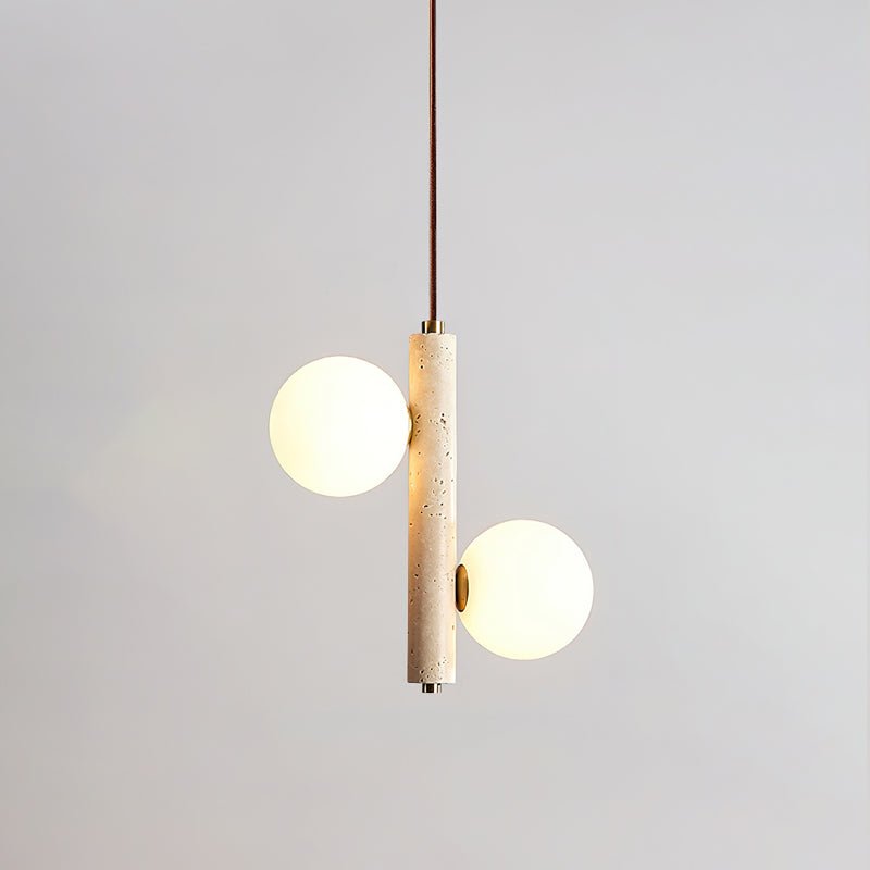 Aursorel Suspension Multi-Globe en Travertin