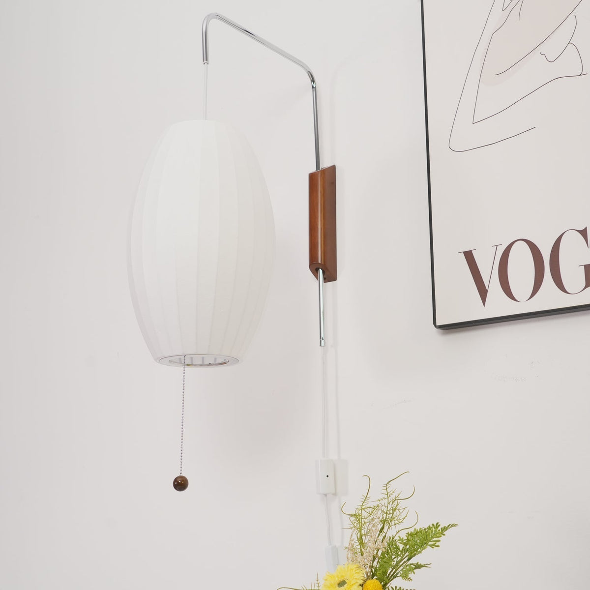 Lustra Wall Sconce Walnut Ball