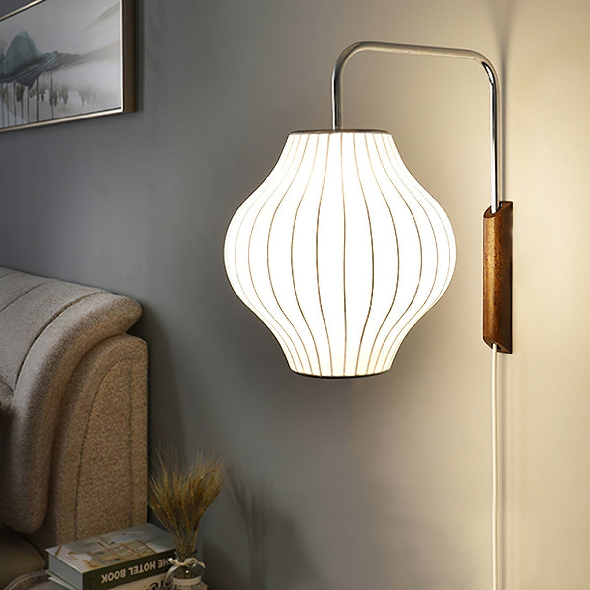 Lustra Wall Sconce Walnut Ball