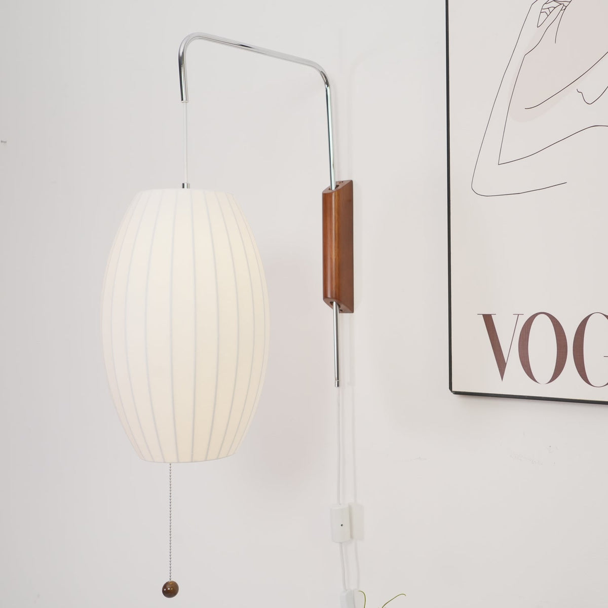 Lustra Wall Sconce Walnut Ball