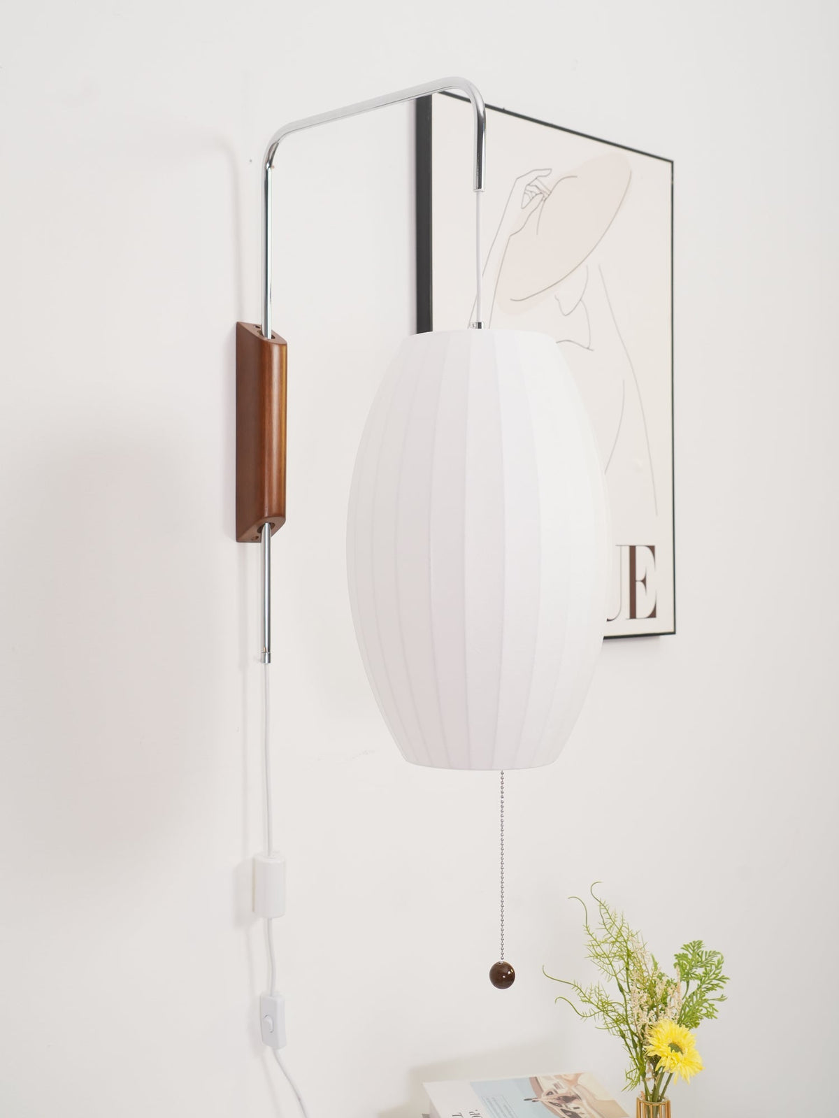 Lustra Wall Sconce Walnut Ball