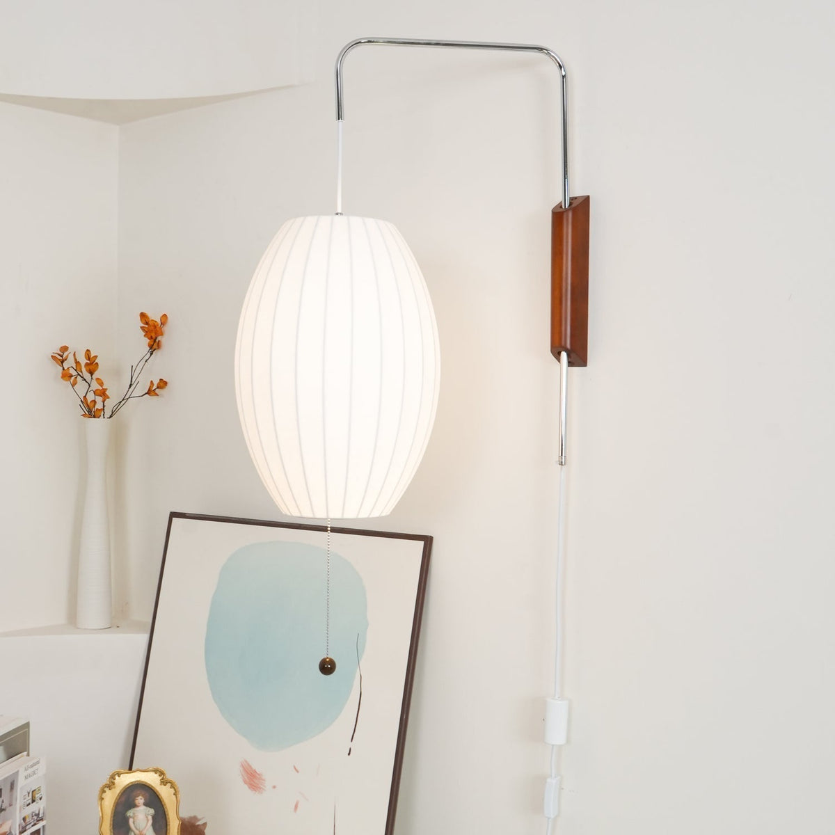 Lustra Wall Sconce Walnut Ball