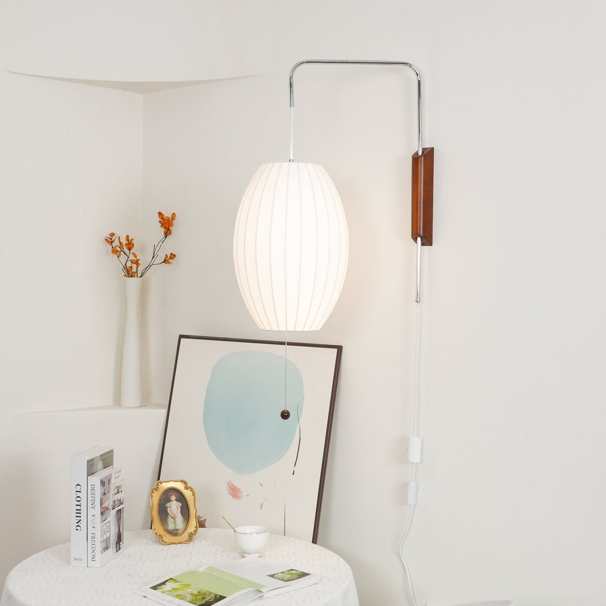 Lustra Wall Sconce Walnut Ball