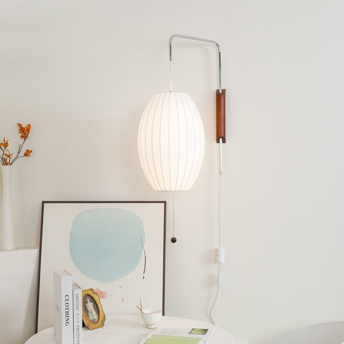 Lustra Wall Sconce Walnut Ball
