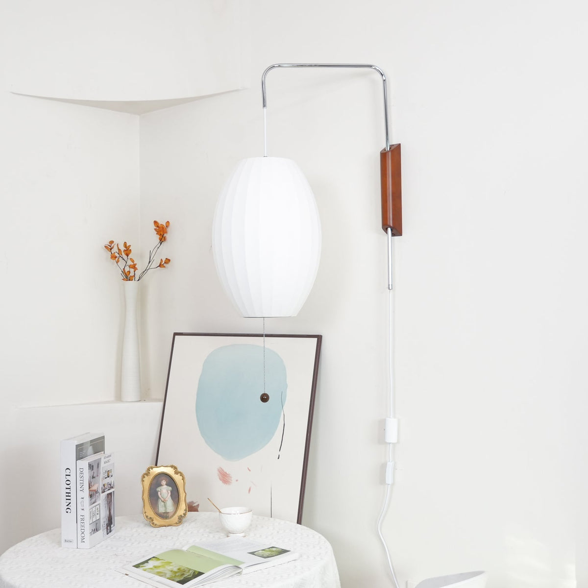 Lustra Wall Sconce Walnut Ball