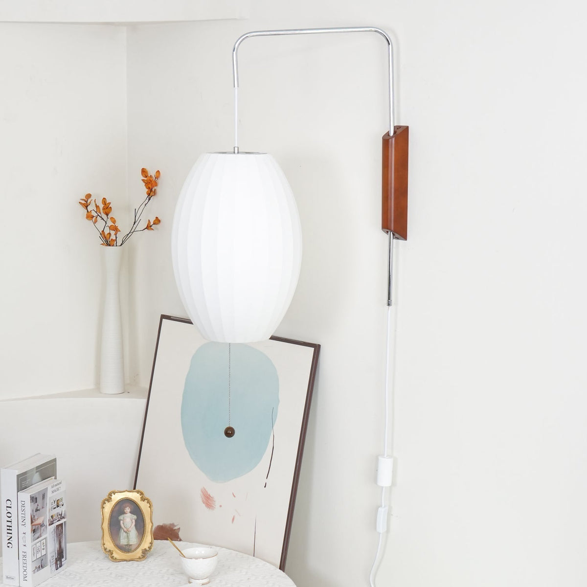 Lustra Wall Sconce Walnut Ball