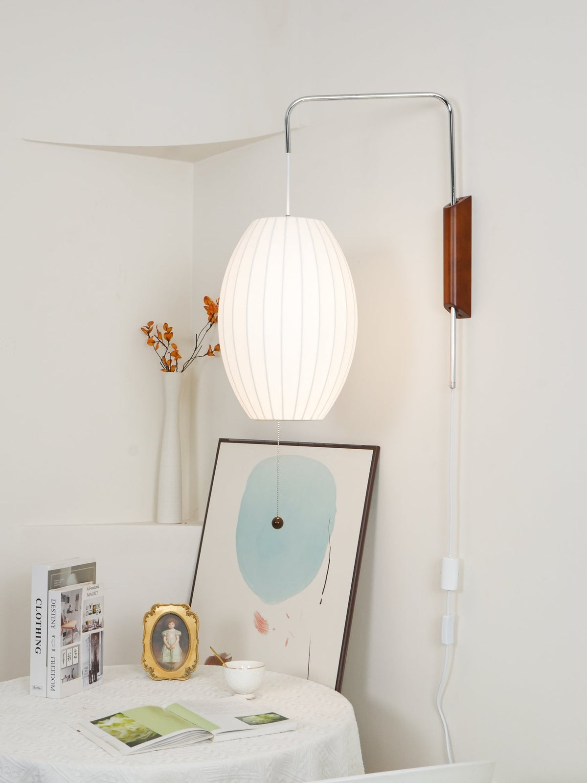 Lustra Wall Sconce Walnut Ball