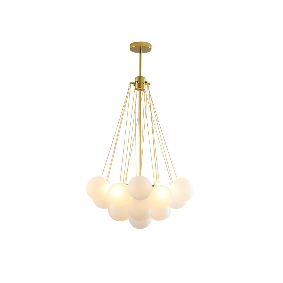 Lustra Lustre Bulles en Verre Satiné