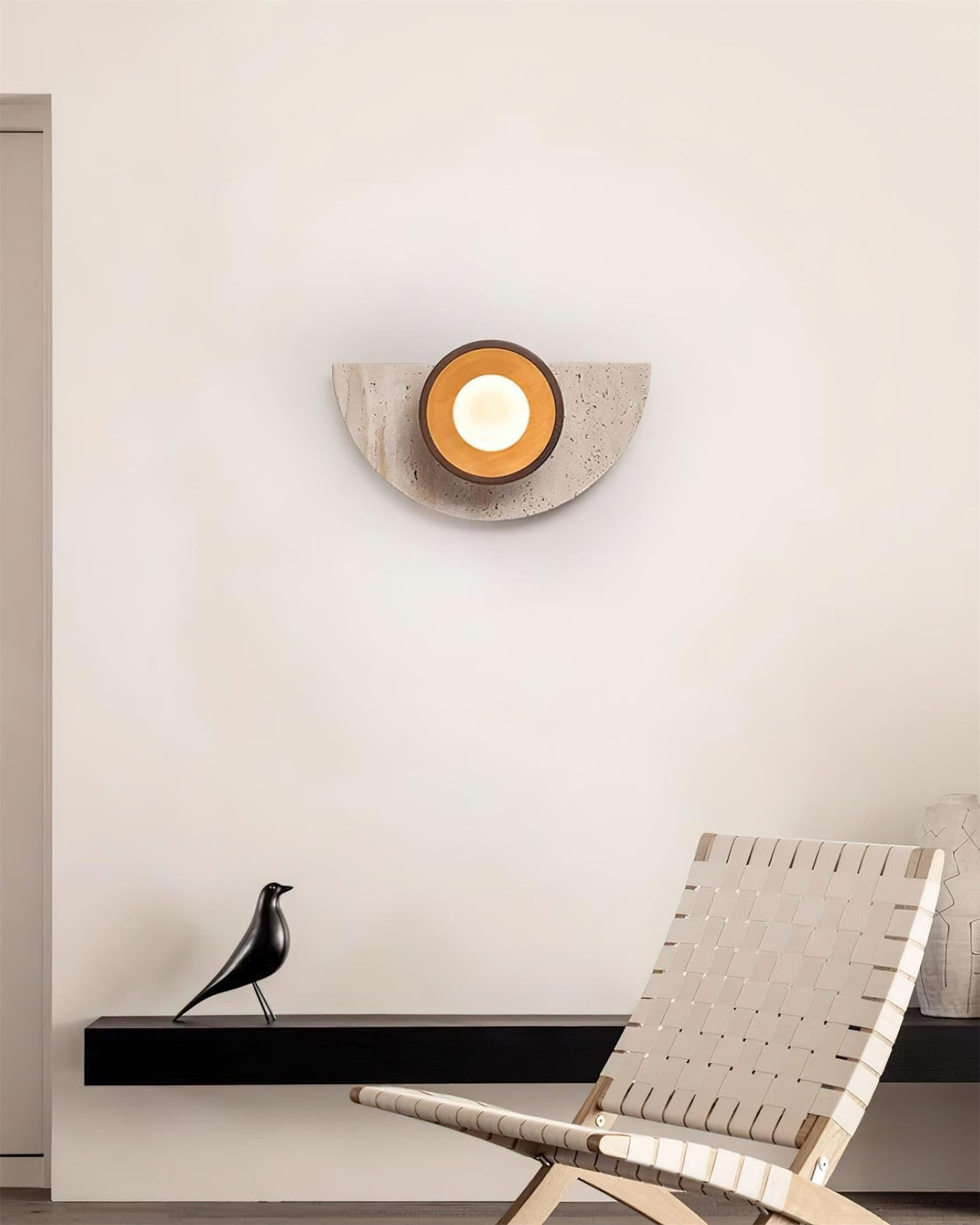 Solaro Applique Murale Moderne En Travertin