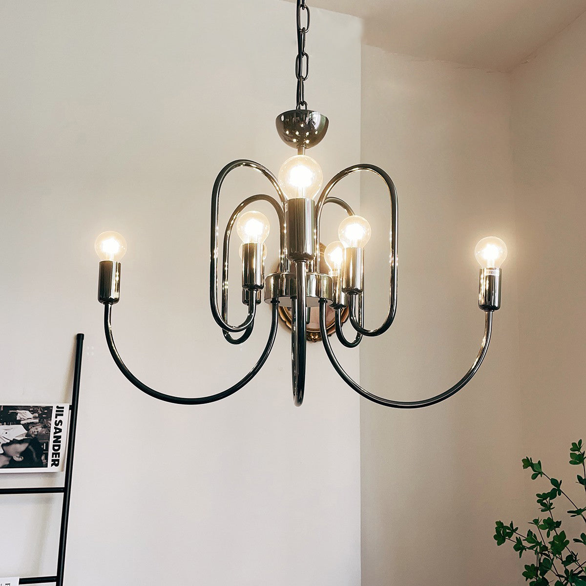 Ombre Elegance Lustre en Métal Style Industriel Vintage