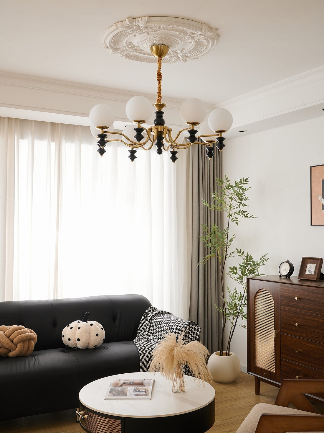 Ordore Lustre en Bois Vintage Traditionnel