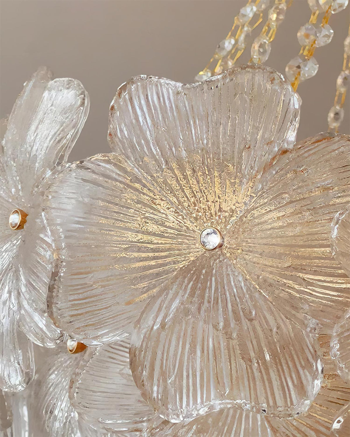 Campina Lustre Cristal Fleur Superposé