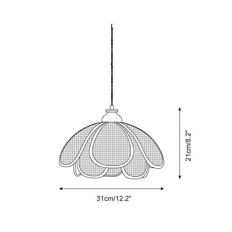 Capelina Suspension Pétale en Bois Moderne