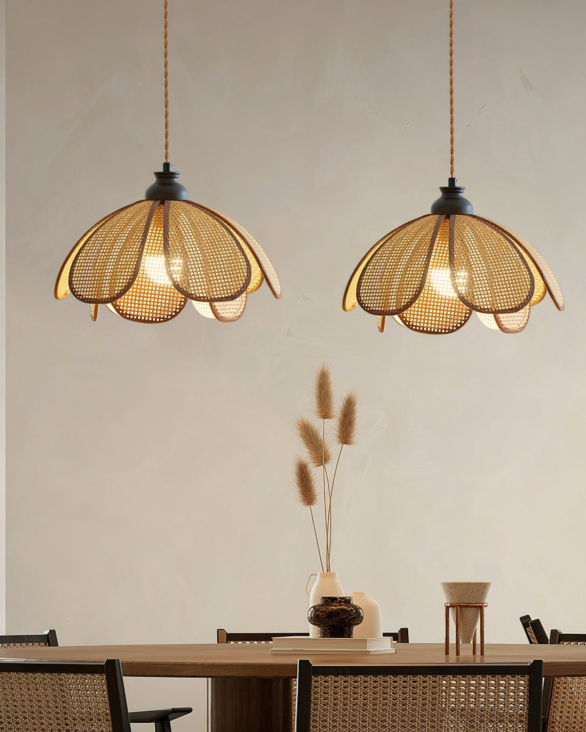 Capelina Suspension Pétale en Bois Moderne