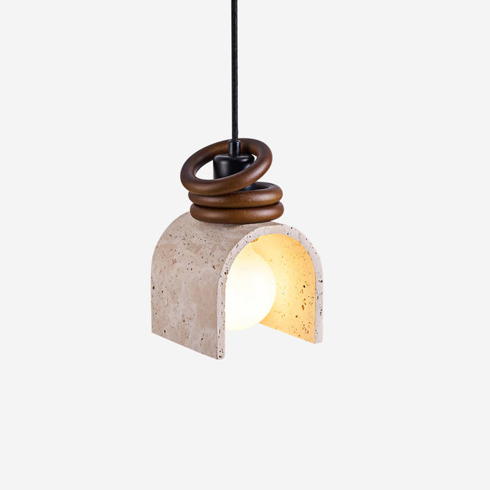 Ritta Suspension Travertin Arqué