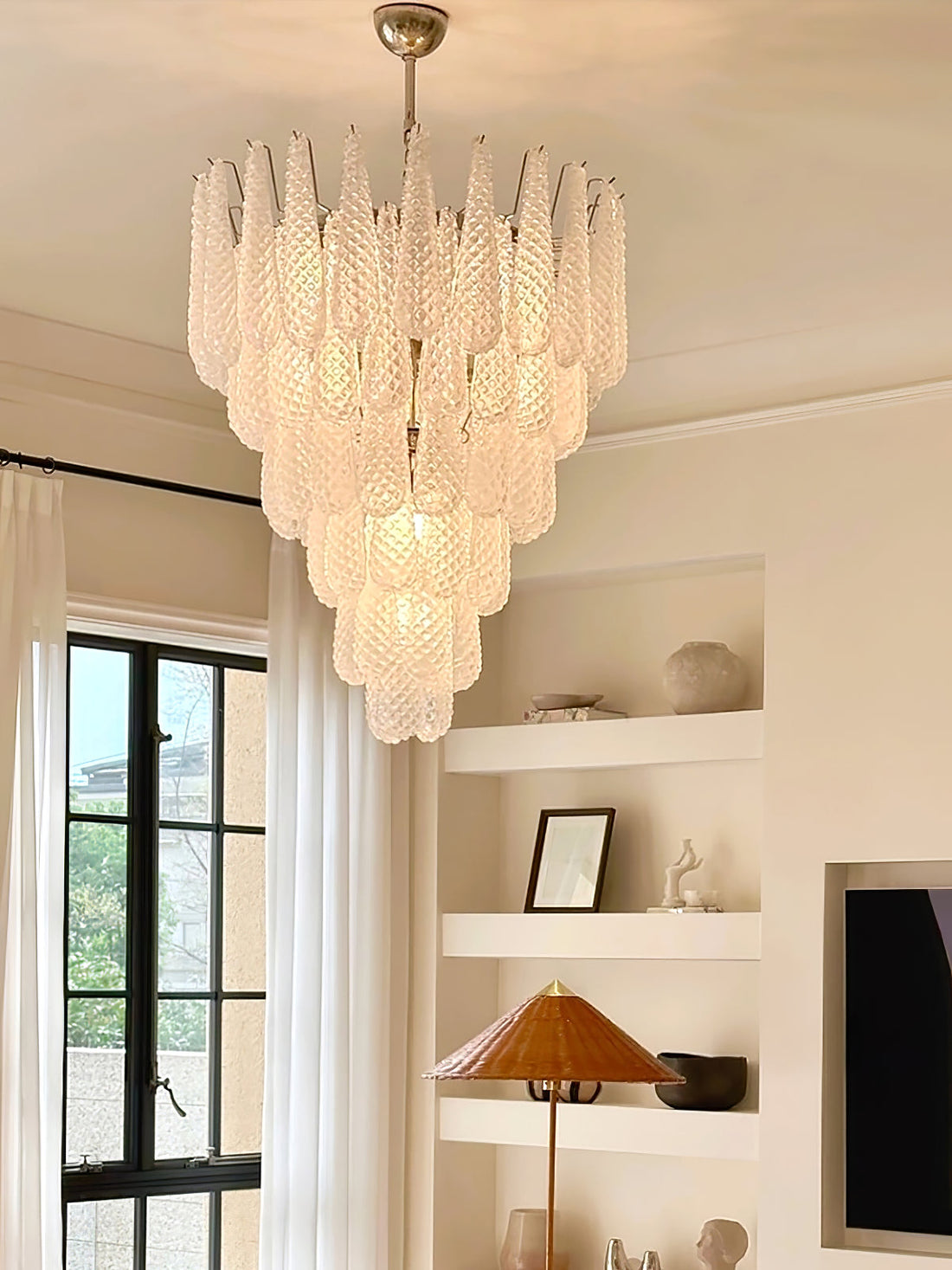 Case Lustre Cascade de Gouttes de Verre