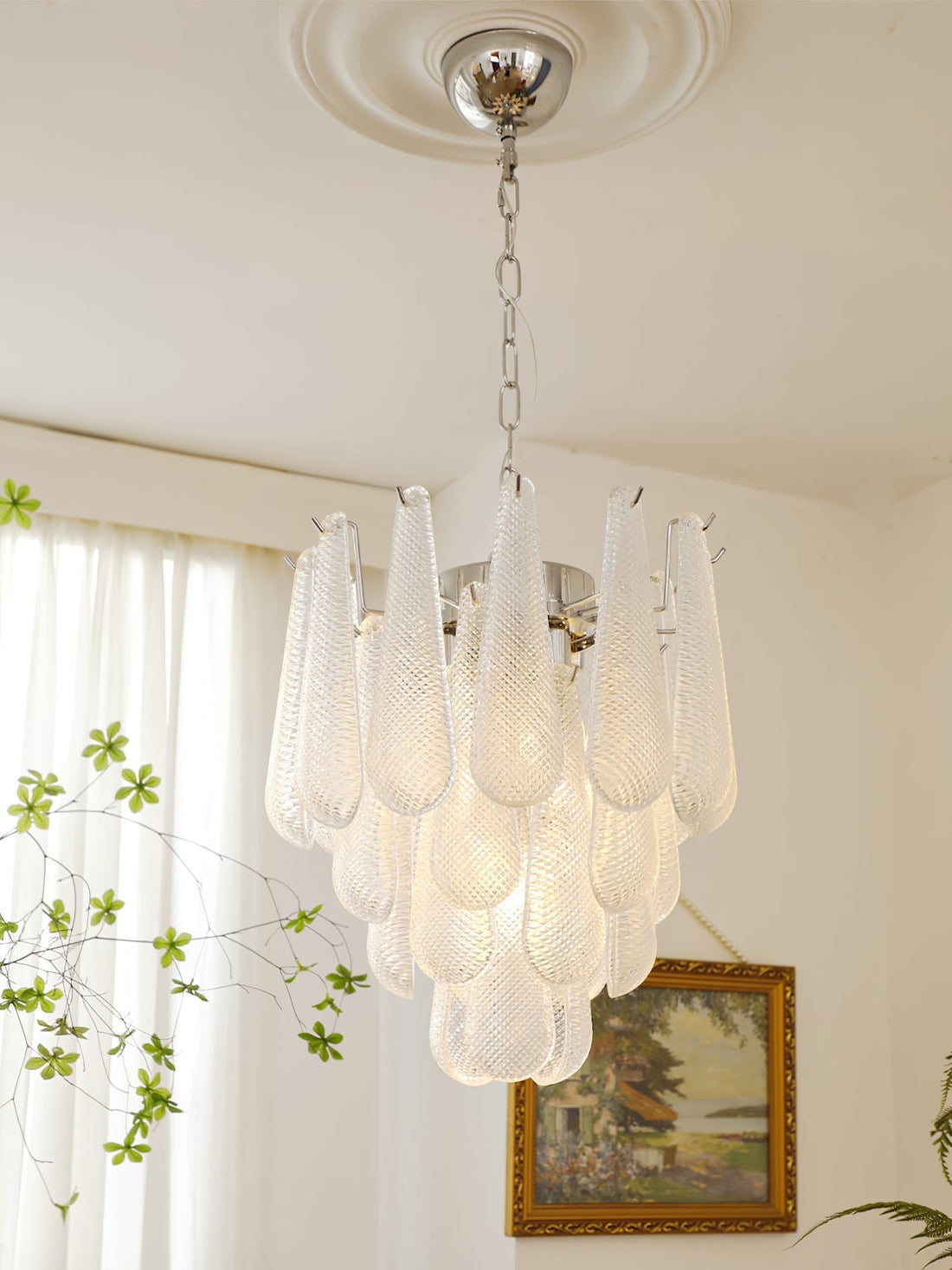 Case Lustre Cascade de Gouttes de Verre