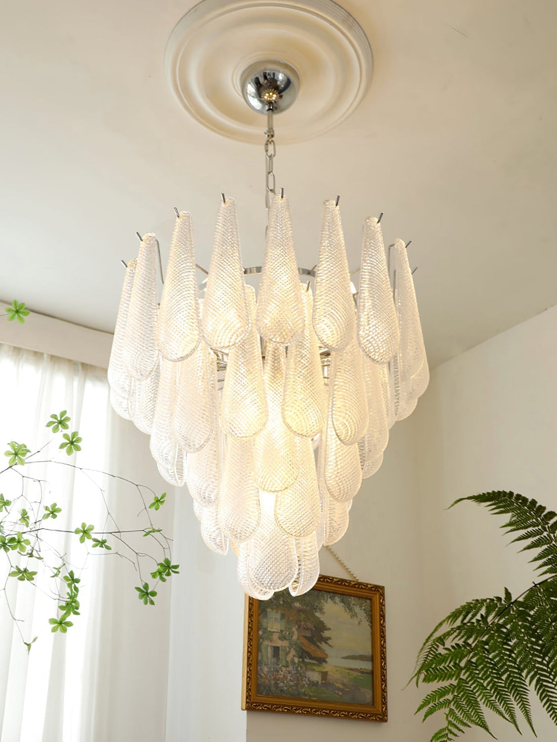 Case Lustre Cascade de Gouttes de Verre
