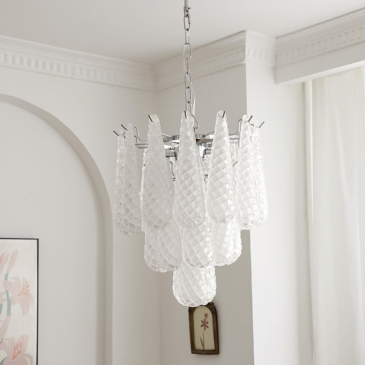 Case Lustre Cascade de Gouttes de Verre