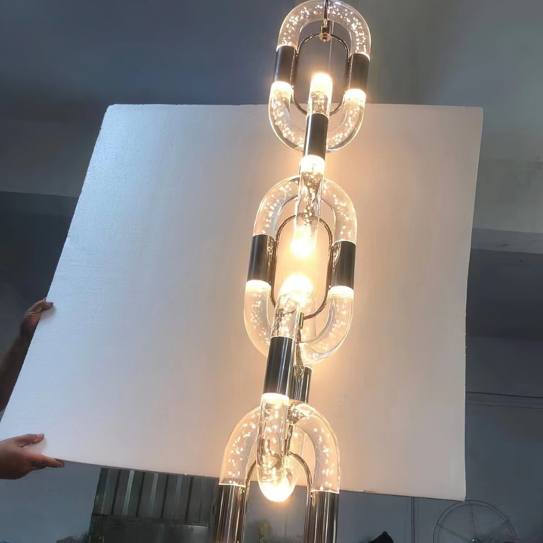 Zeta Suspension Acrylique Moderne Chaîne