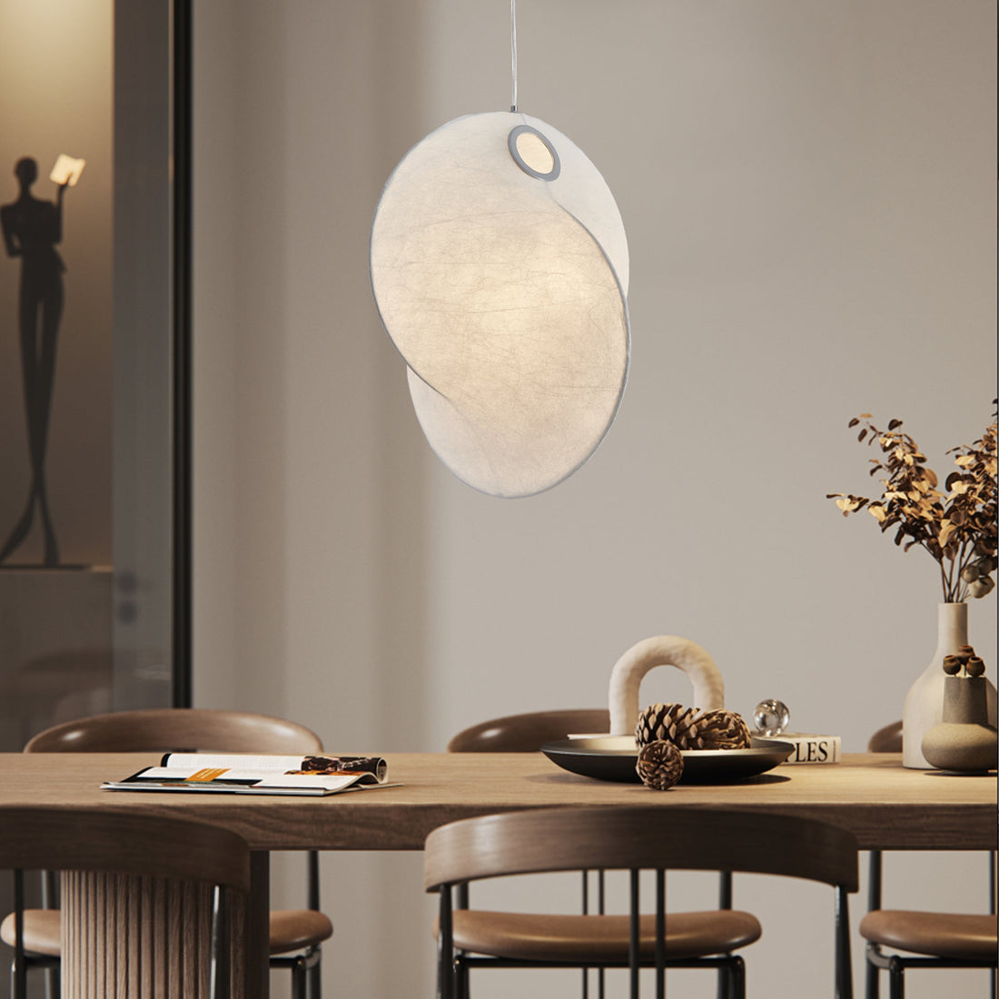 Verine Suspension Sculpturale en Soie de Mûrier