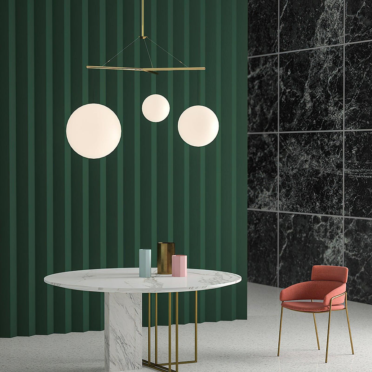Triad Suspension en Verre Minimaliste