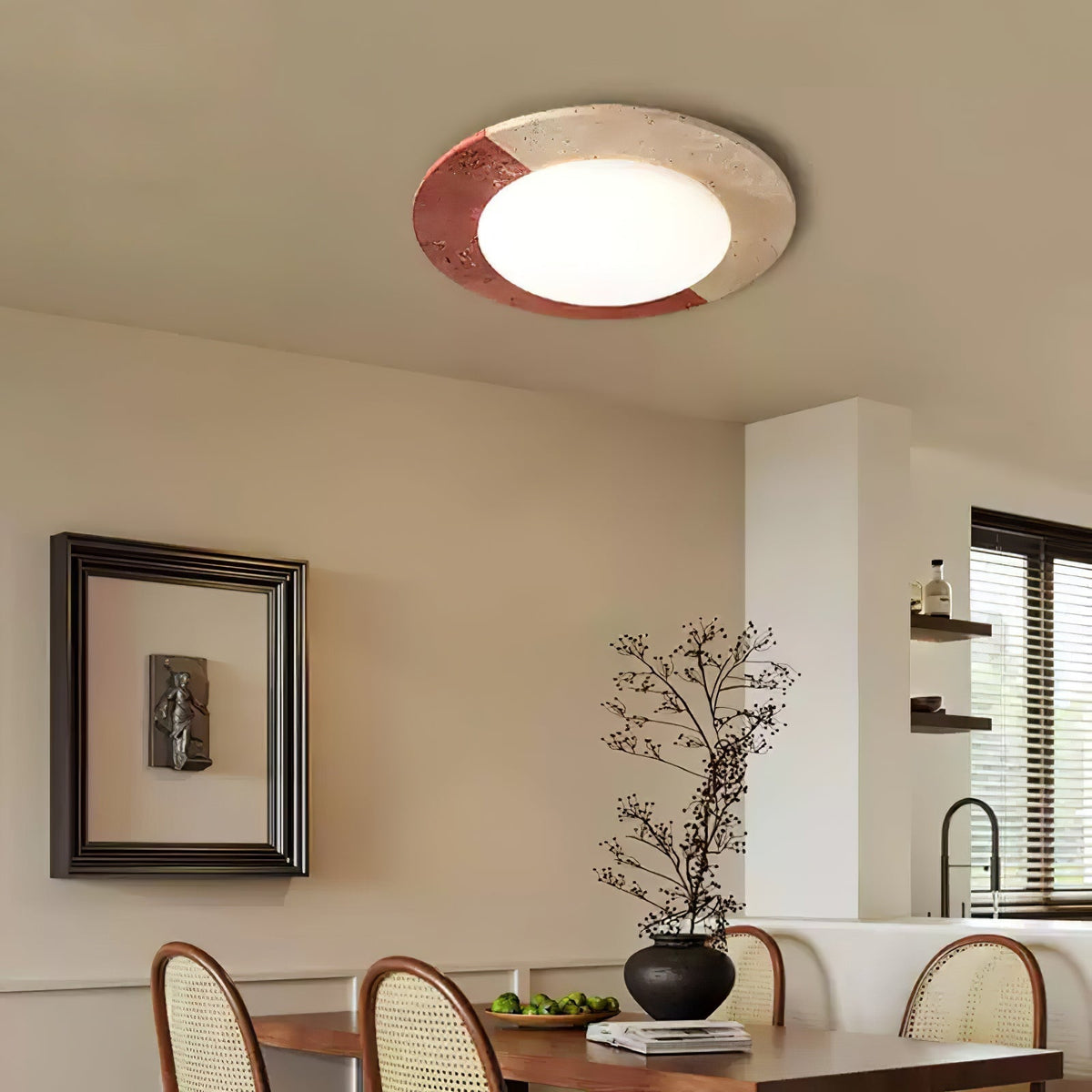 Zeraeos Plafonnier Minimaliste en Travertin