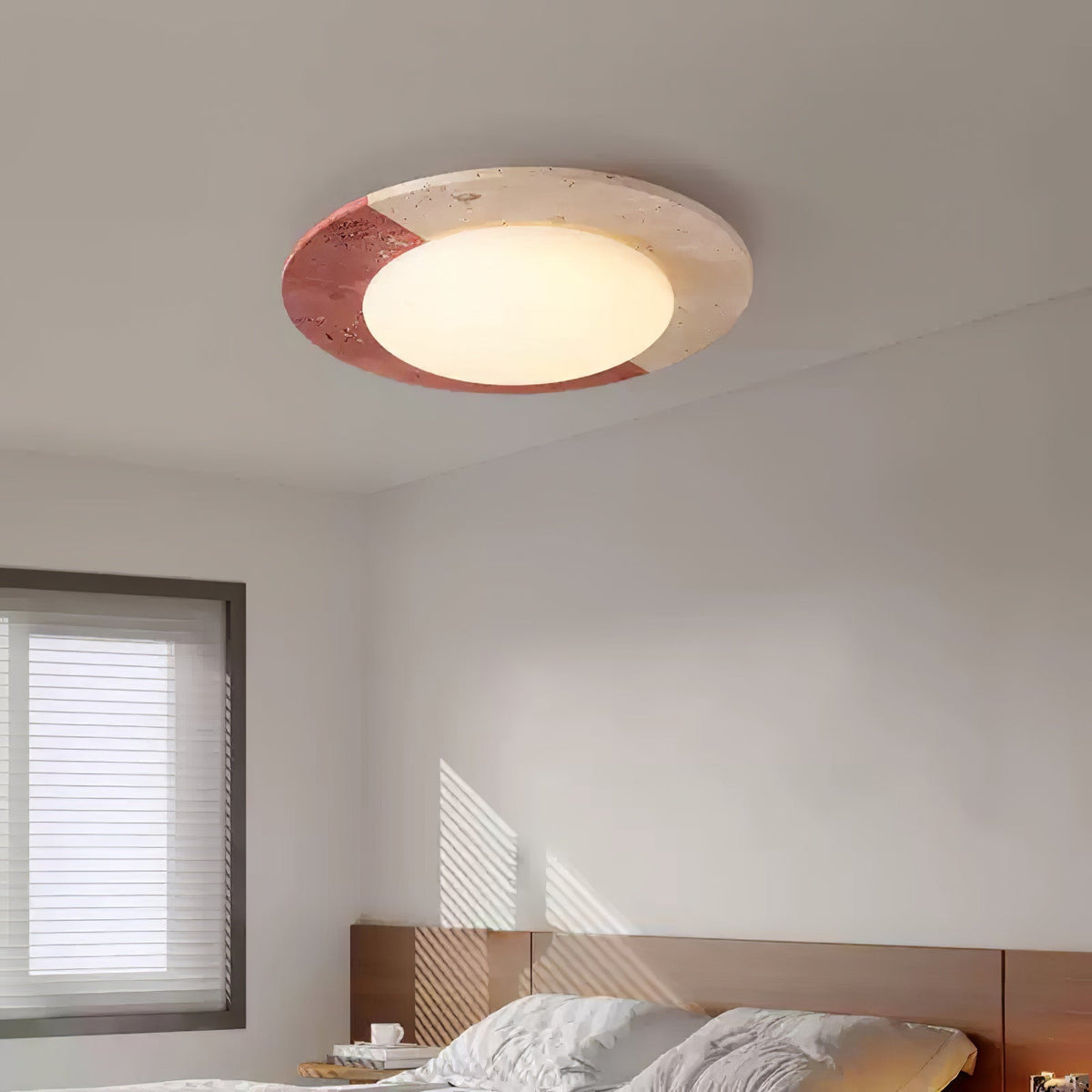 Zeraeos Plafonnier Minimaliste en Travertin