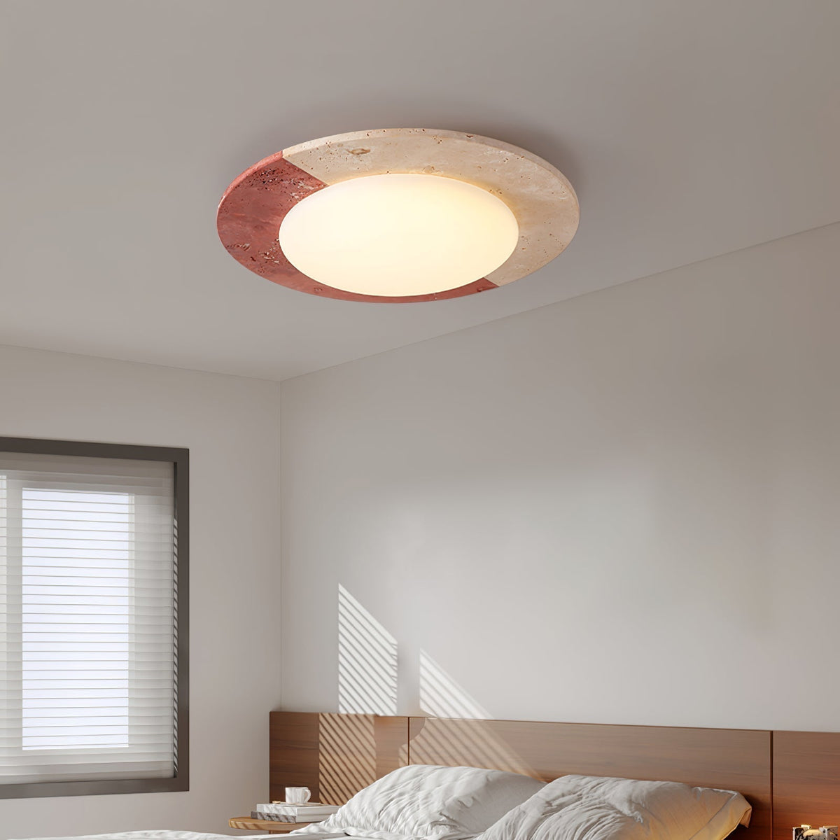 Zeraeos Plafonnier Minimaliste en Travertin