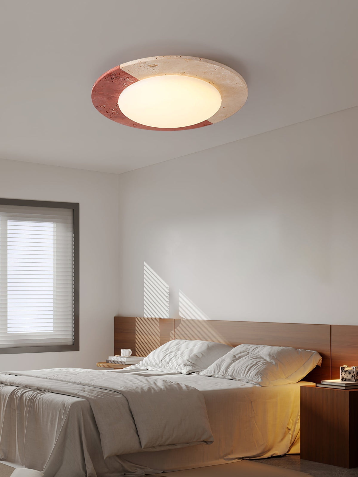 Zeraeos Plafonnier Minimaliste en Travertin