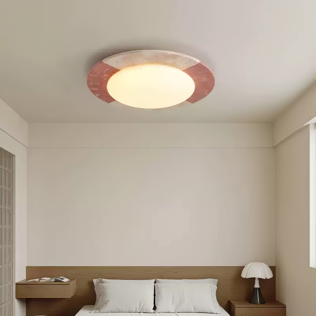 Zeraeos Plafonnier Minimaliste en Travertin