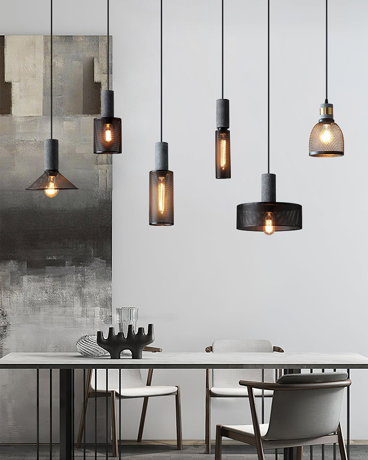 Hexa Suspension Métal Moderne