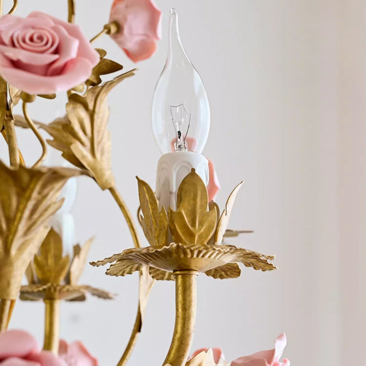 Ember Lustre en Céramique Fleur de Rose de Luxe Postmoderne