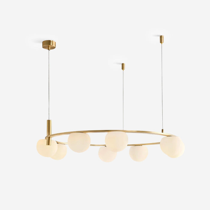 Nimbus Lustre Moderne Anneau Sphères en Verre
