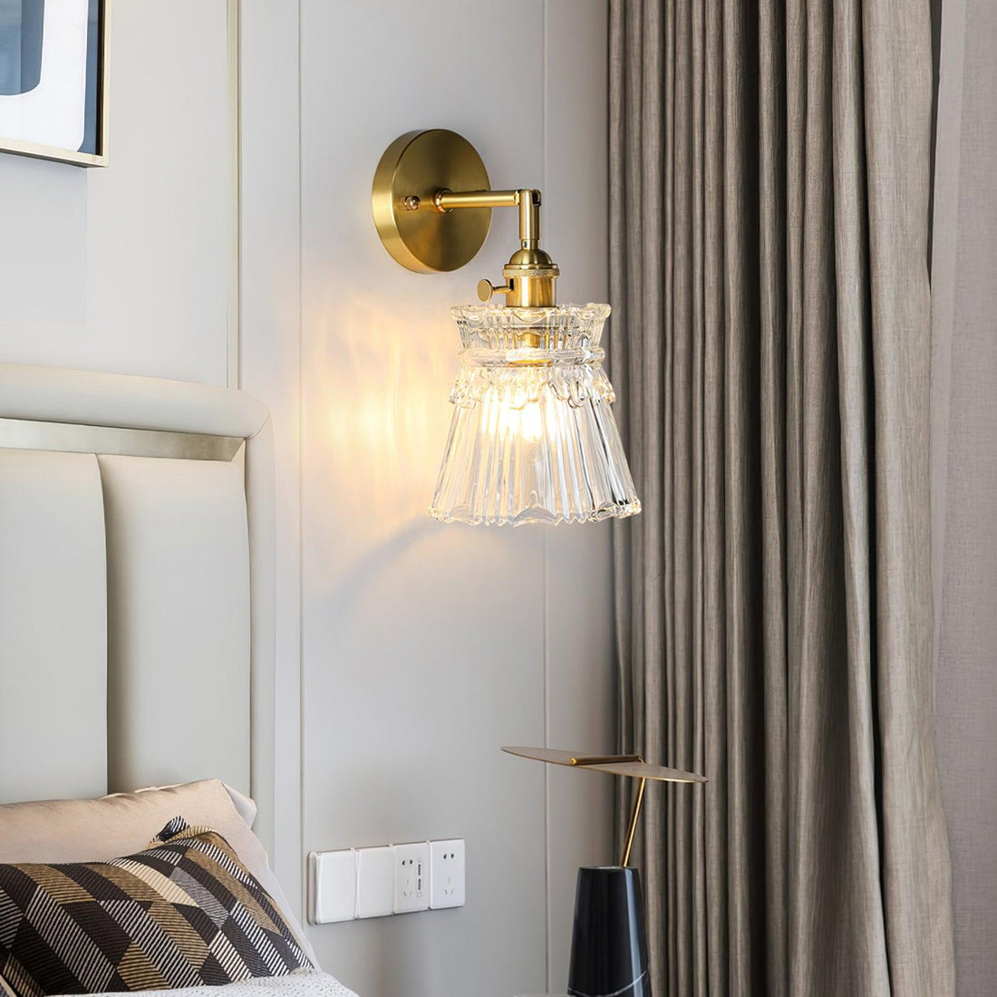 Lustra Lampe Murale Cristal Évasé Classique