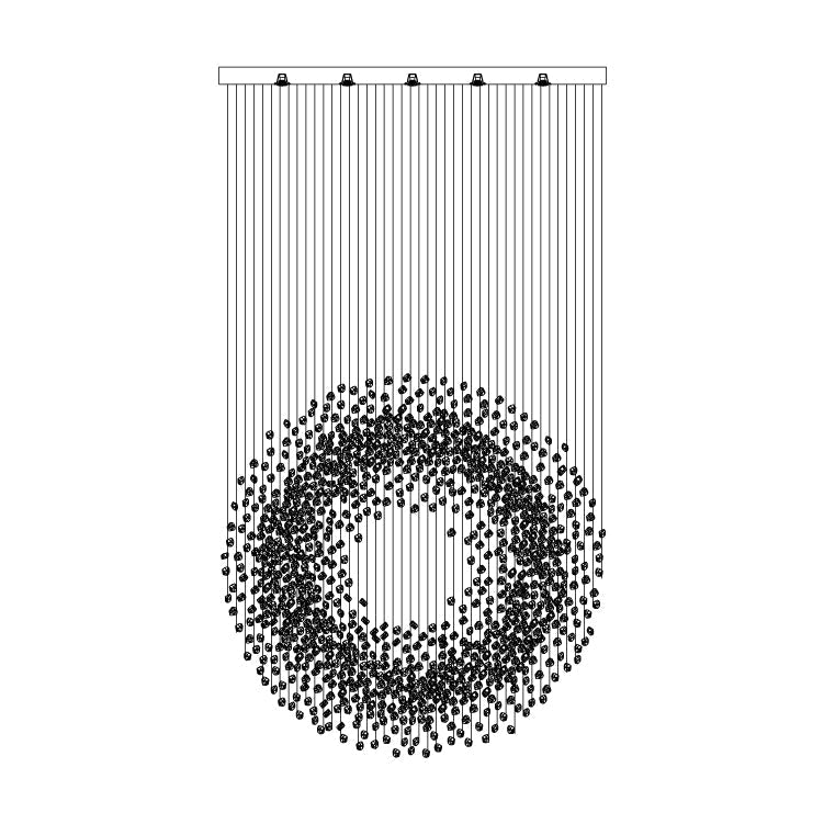 Arsilus Lustre Sculptural en Pierre Charbon