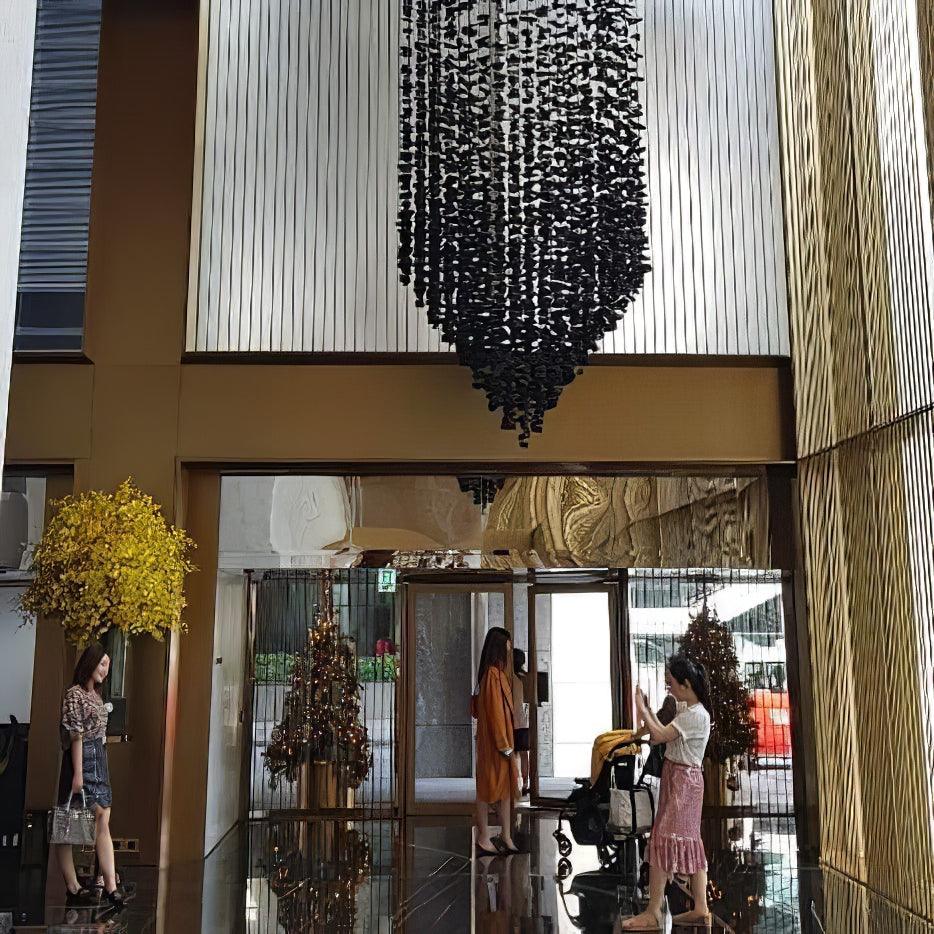 Arsilus Lustre Sculptural en Pierre Charbon