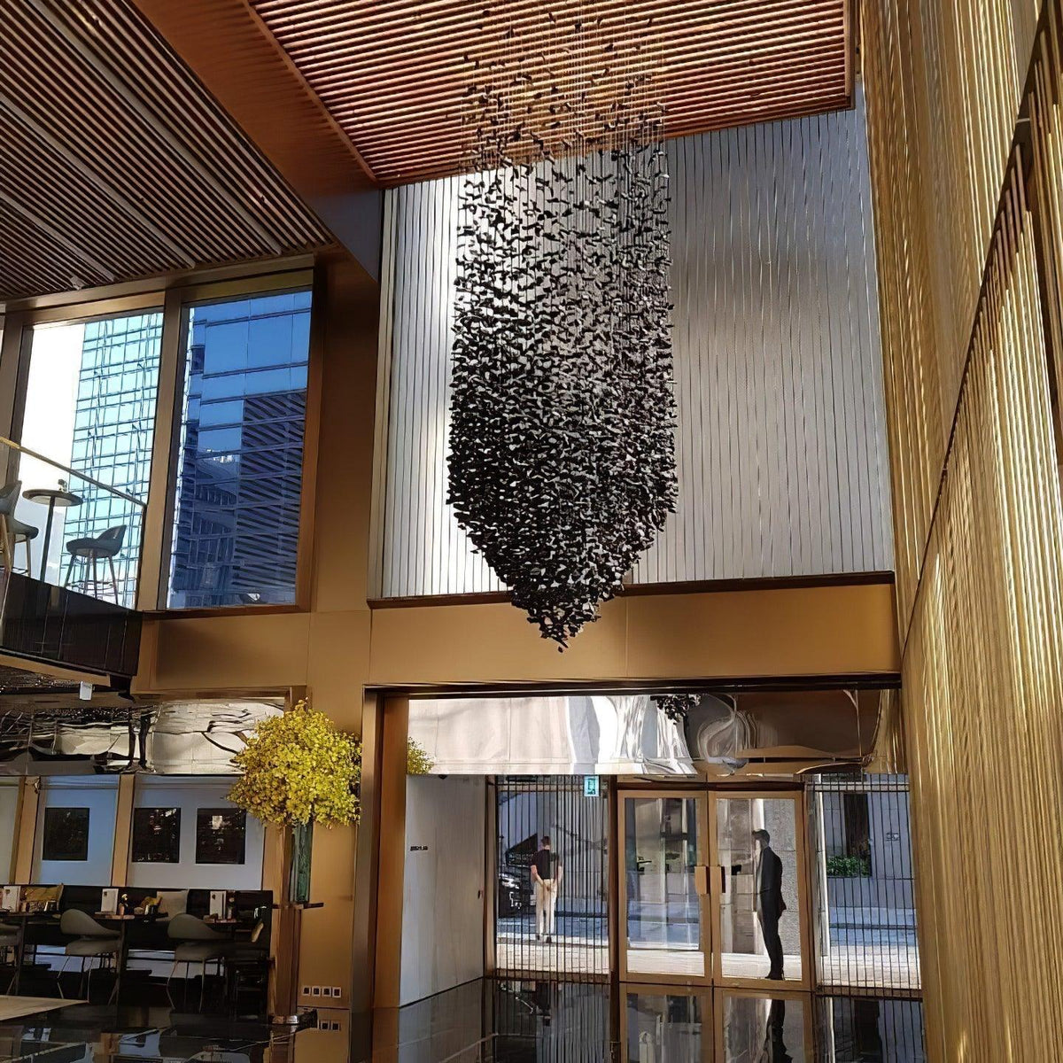 Arsilus Lustre Sculptural en Pierre Charbon
