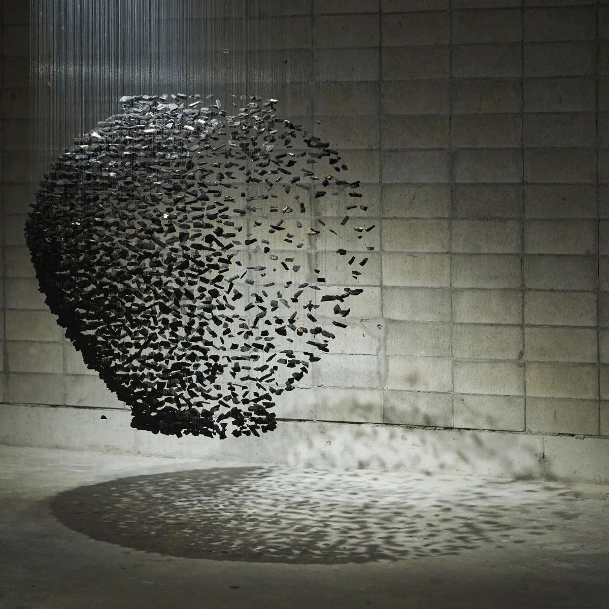 Arsilus Lustre Sculptural en Pierre Charbon