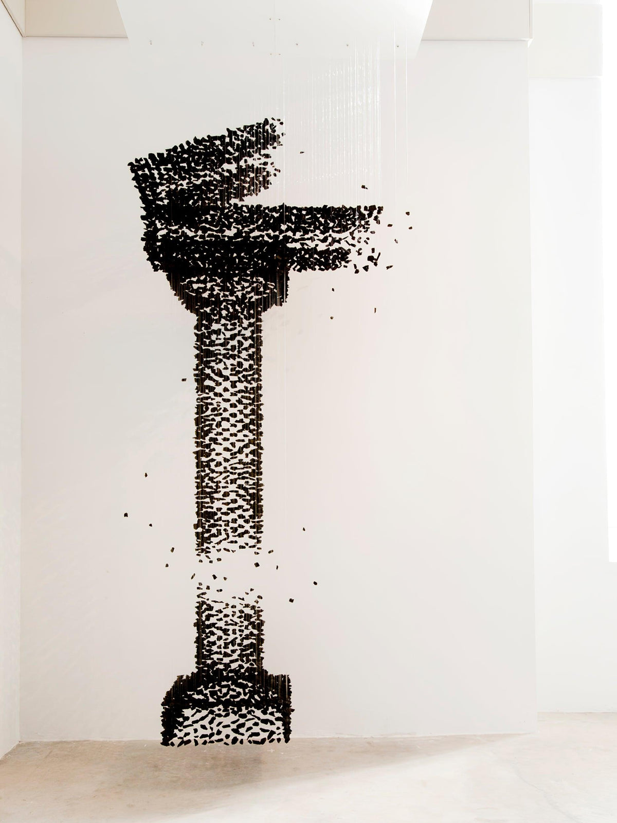 Arsilus Lustre Sculptural en Pierre Charbon