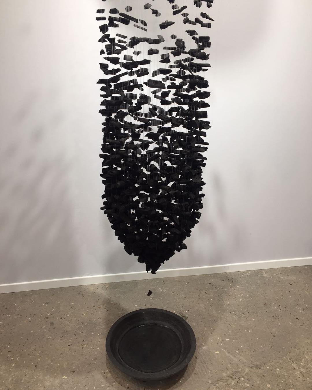 Arsilus Lustre Sculptural en Pierre Charbon