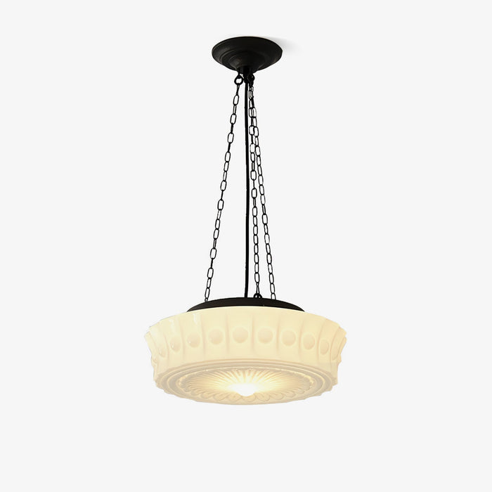Solara Suspension en Chaîne Verre Blanc