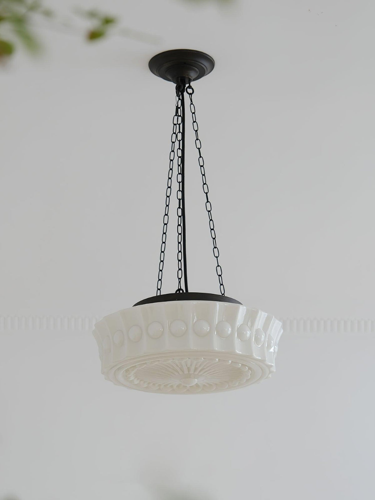 Solara Suspension en Chaîne Verre Blanc