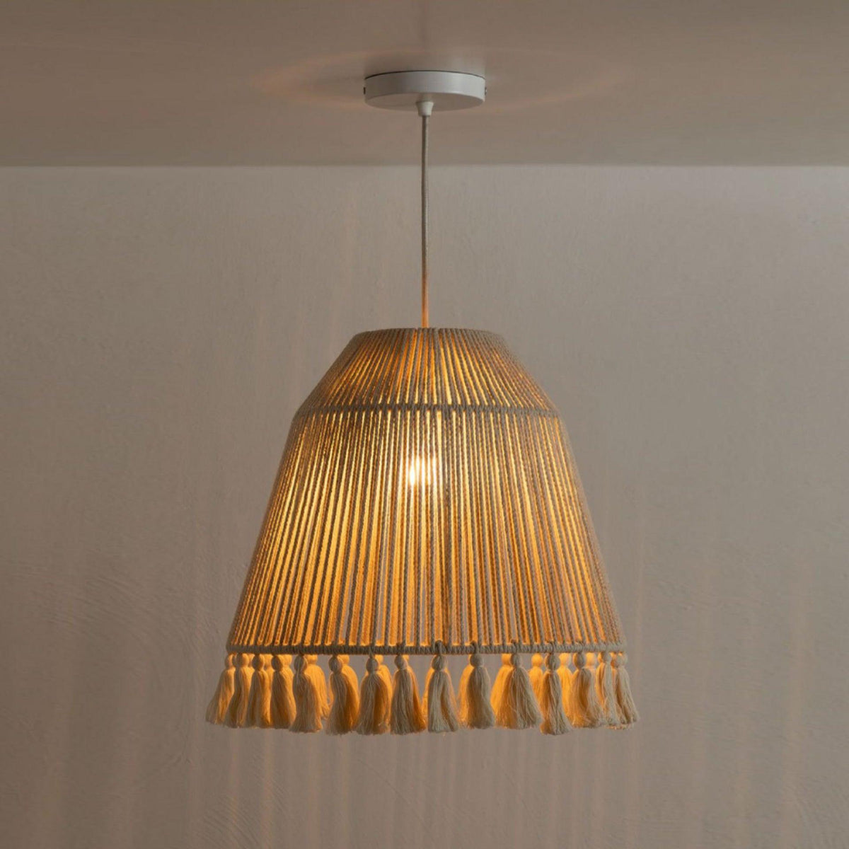 Alsolia Lampe Suspension à Corde Traditionnelle