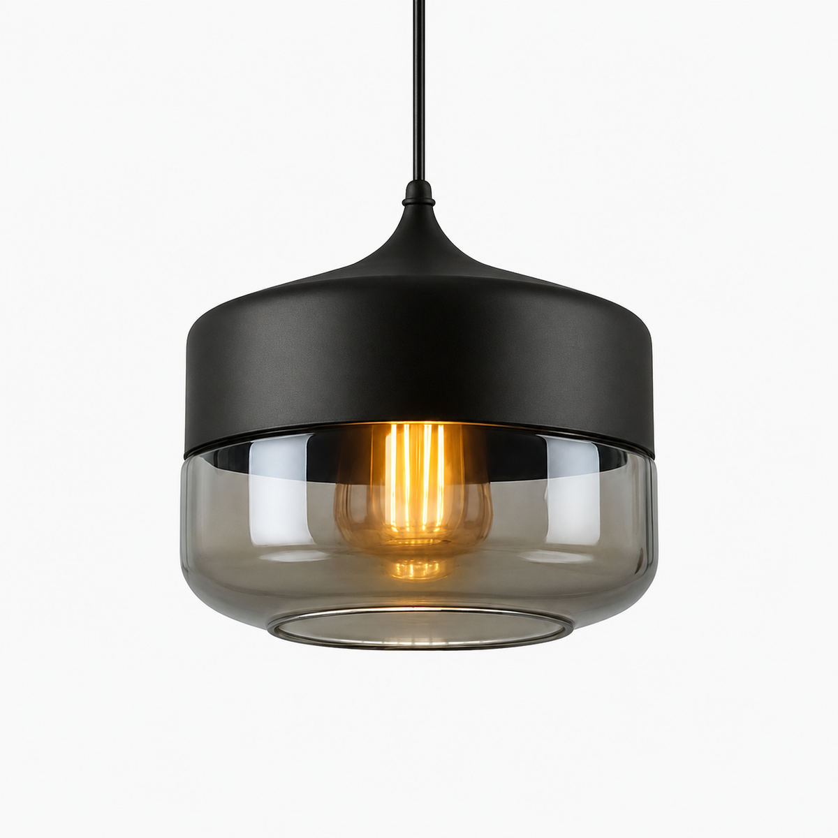 Suspension en Verre Ambré ou Transparent et Métal - Ambréa